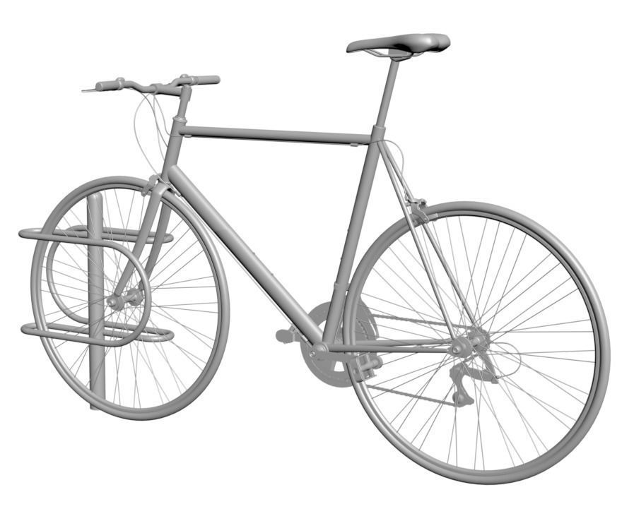 Bike with rack 3D model_1