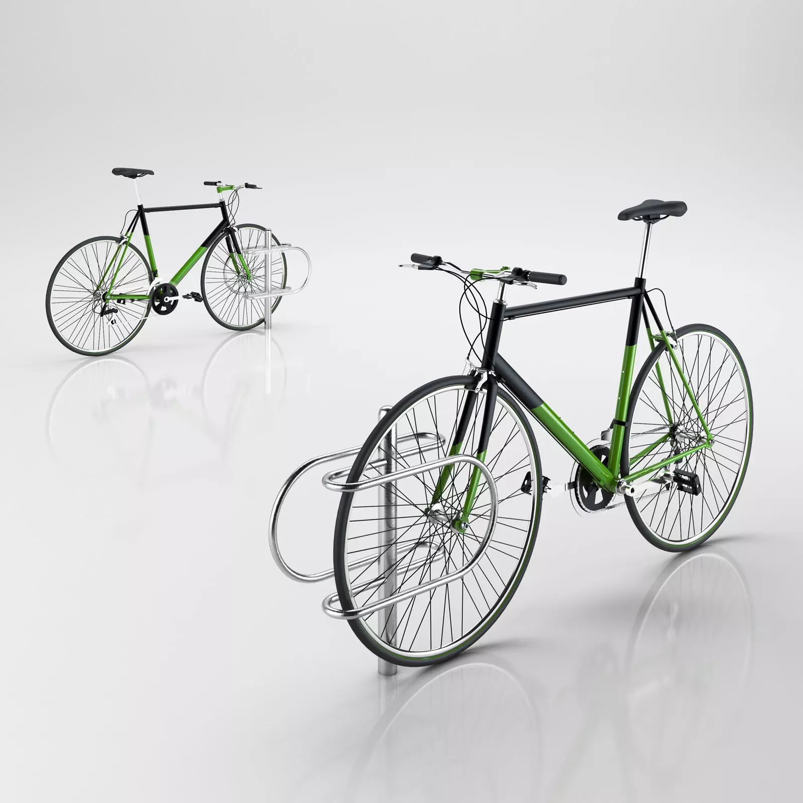 Bike with rack 3D model_0