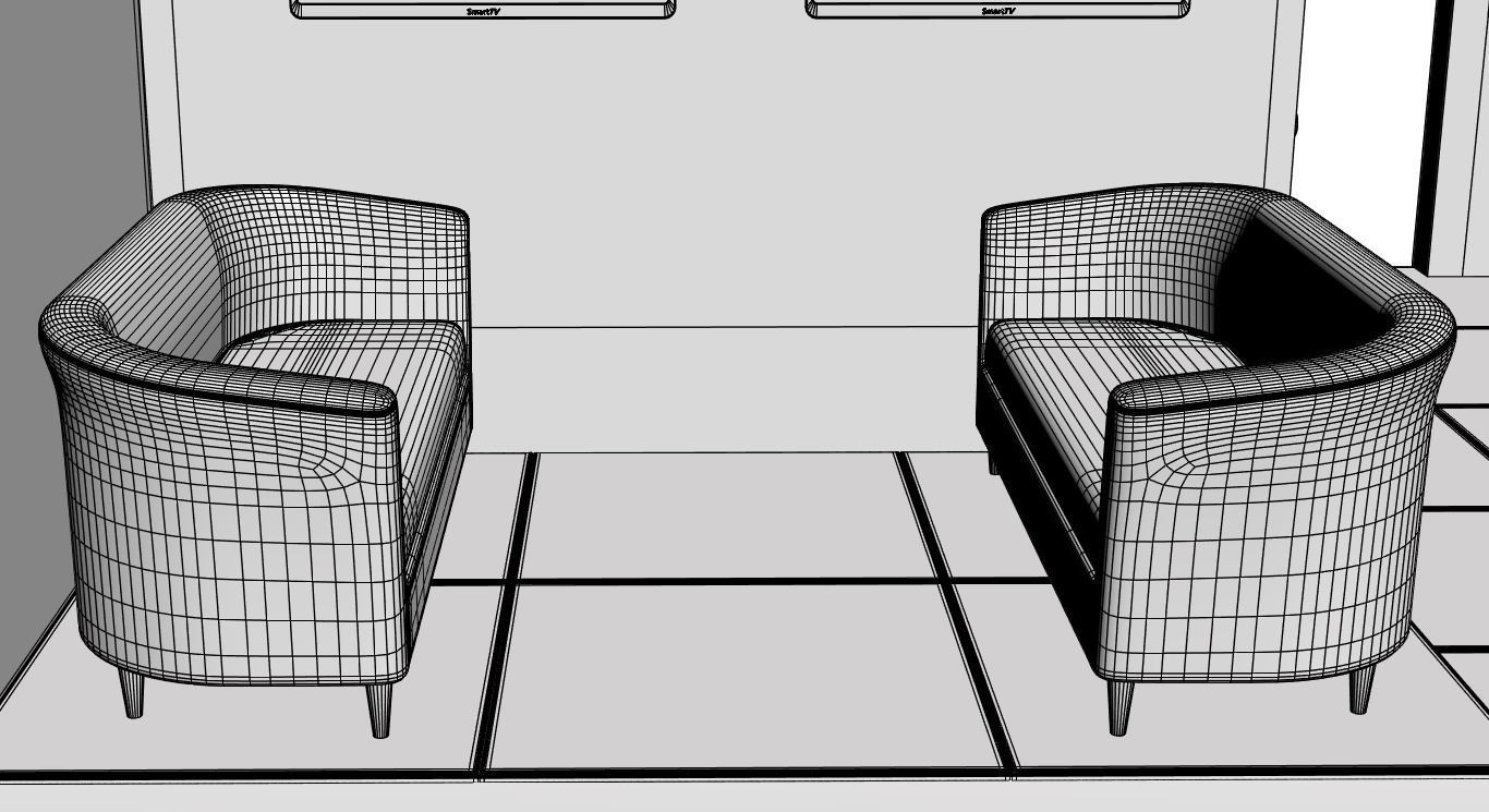 TV info stand 3D model_6