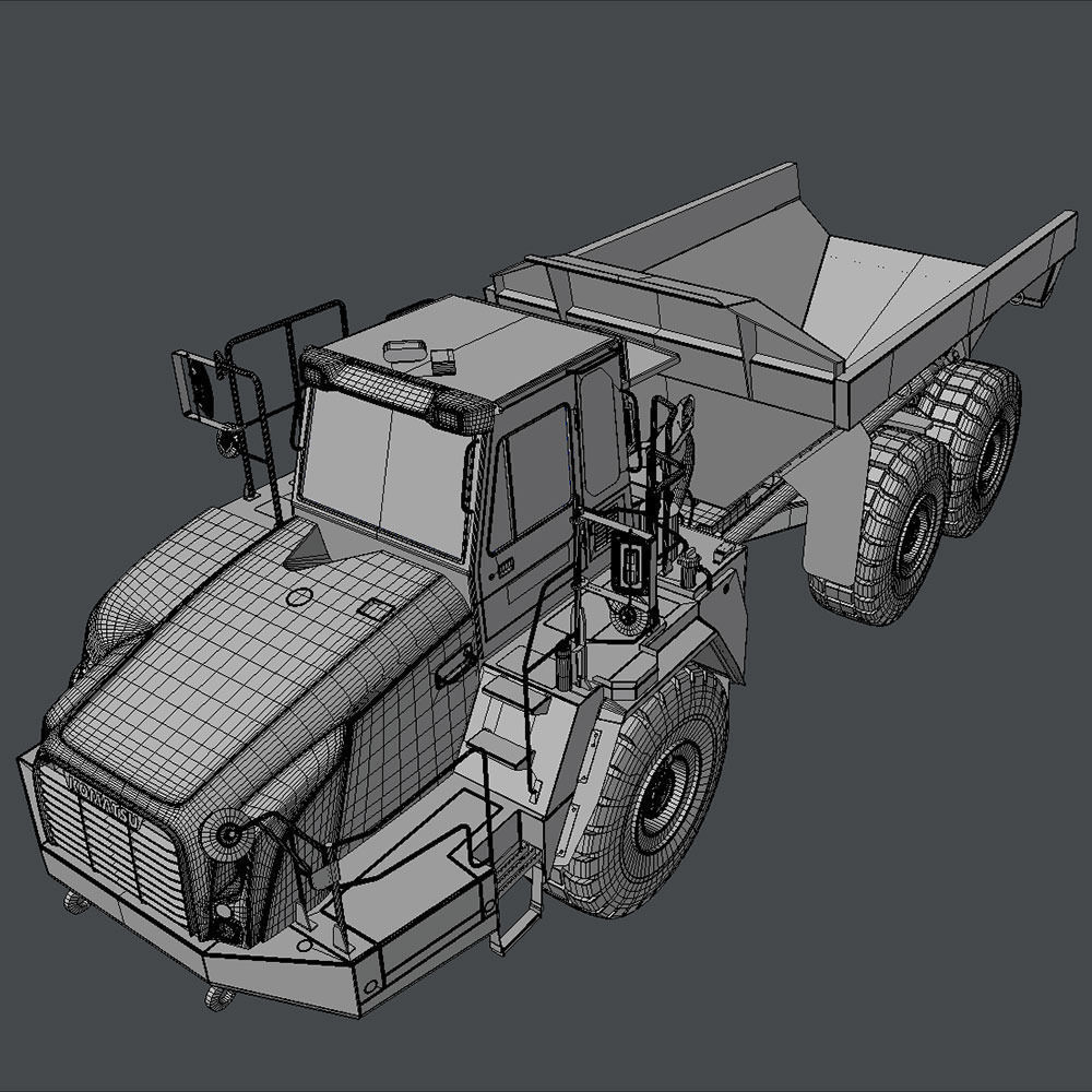 Articulated Dump Truck Komatsu HM400-5 3D model_5