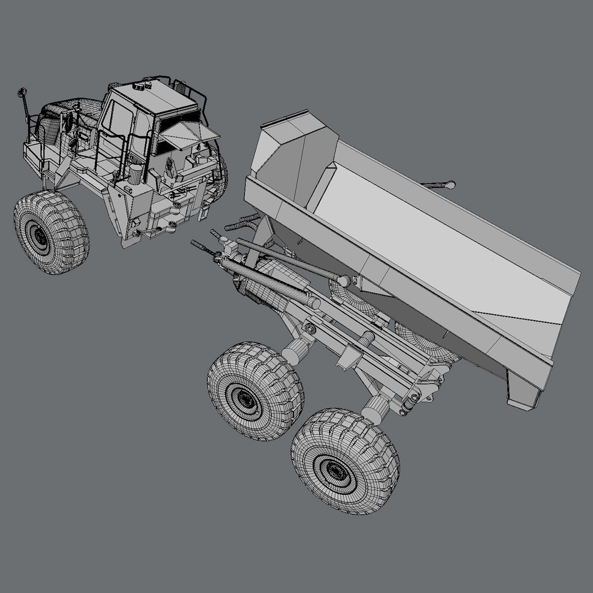 Articulated Dump Truck Komatsu HM400-5 3D model_8