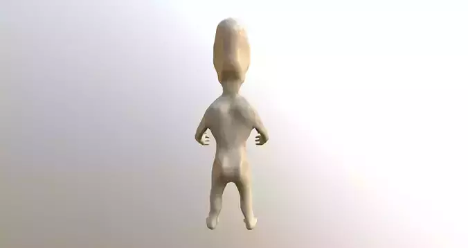 Lunatic wooden figure