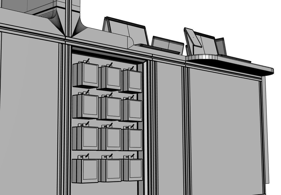 Computer sale stand 3D model_6