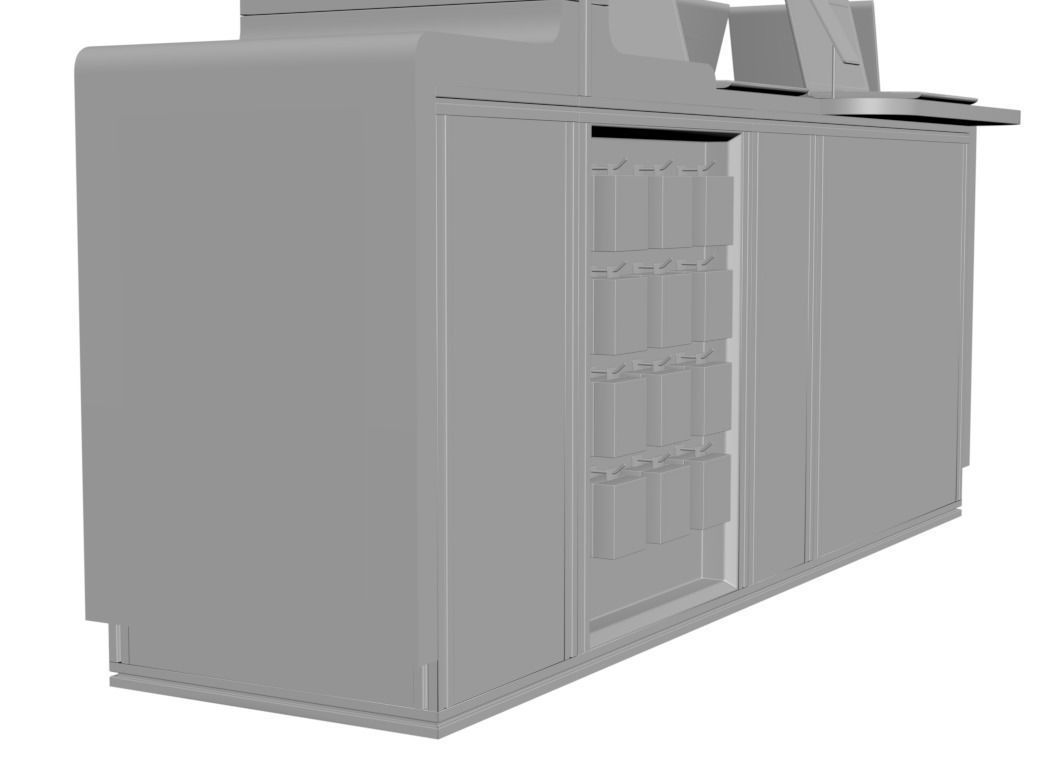 Computer sale stand 3D model_3