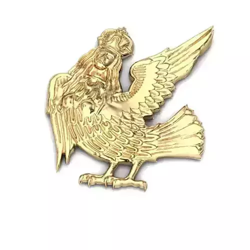 Pendant golden eagle lapel pin