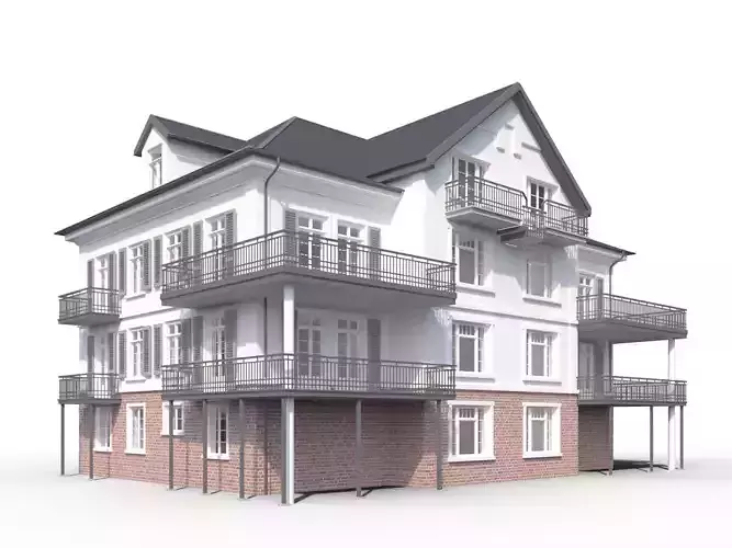 Classic residential villa 3D model
