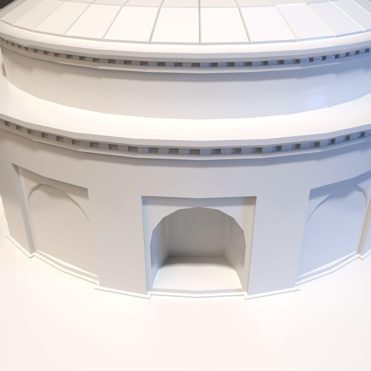 Neoclassical st Alexander Church Miniature 3D print model_7