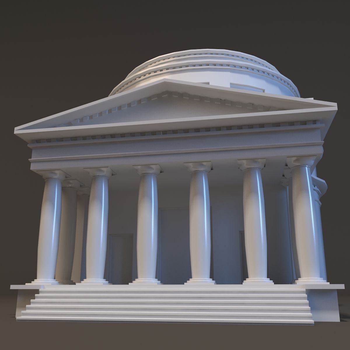 Neoclassical st Alexander Church Miniature 3D print model_5