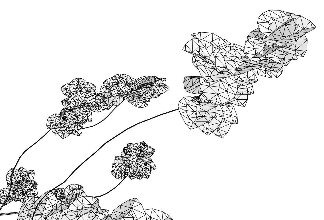 Minimalistic young tree on wooden base 3D model_4