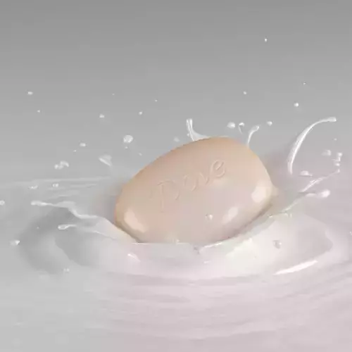 Splash 08 white with soap 3D model
