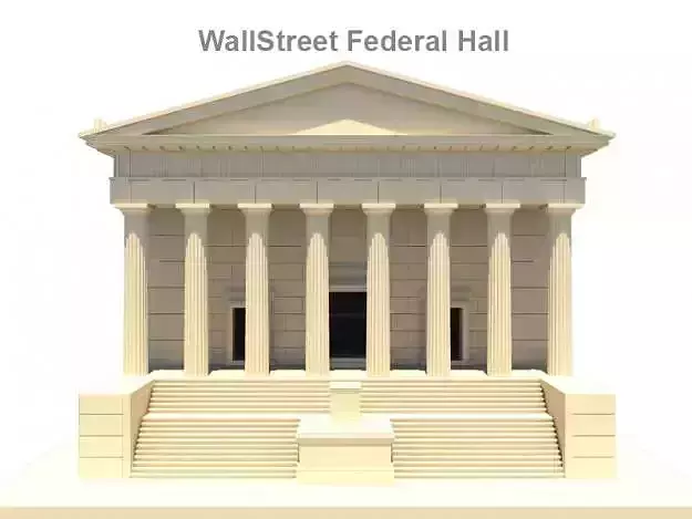 Wall Street Federal Hall 3D 3D model