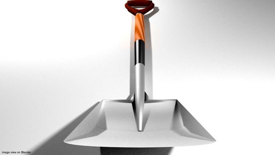 Garden Tool - Shovel 3D model_2