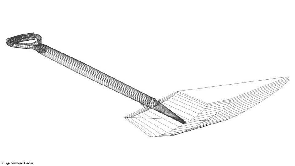 Garden Tool - Shovel 3D model_3