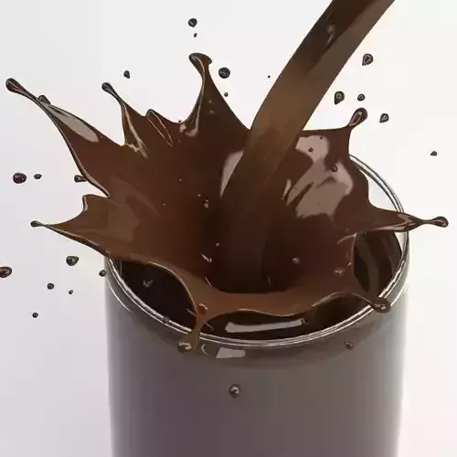 Splash 13 chocolate in the glass