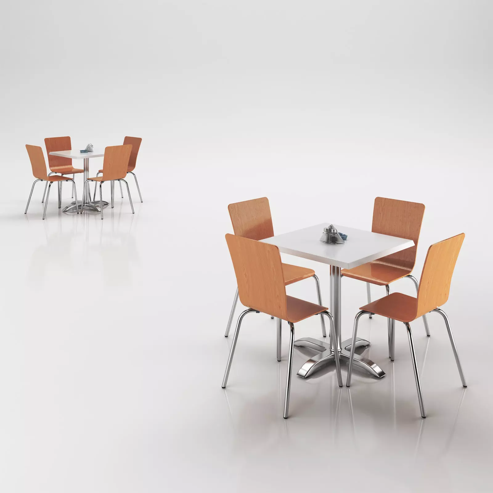 Very classic chairs set with table 3D model_0