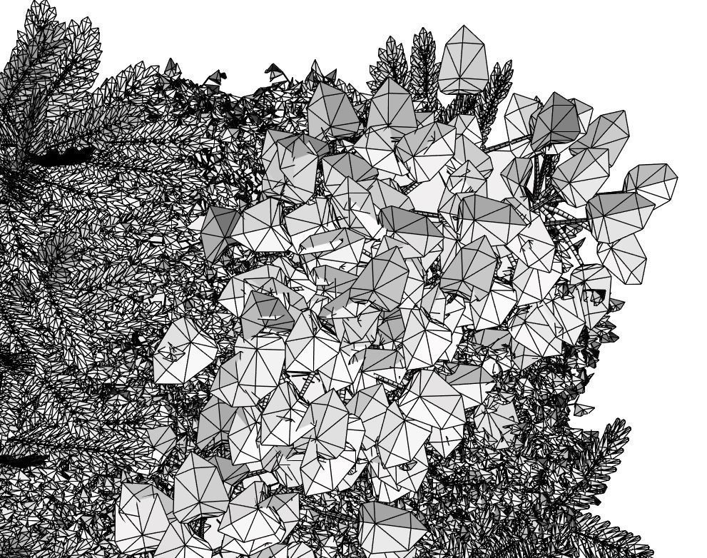 Green wall in pot 3D model_5