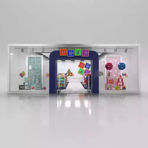 Shop window with kids gadgets 3D model