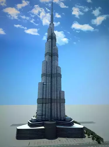 Burj Khalifa Tower 3D model