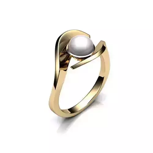 Jewelry Set gold ring with pearl