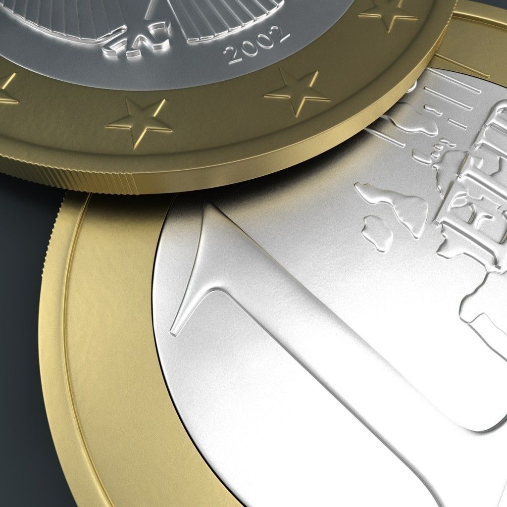 Euro Coin 3D model_2