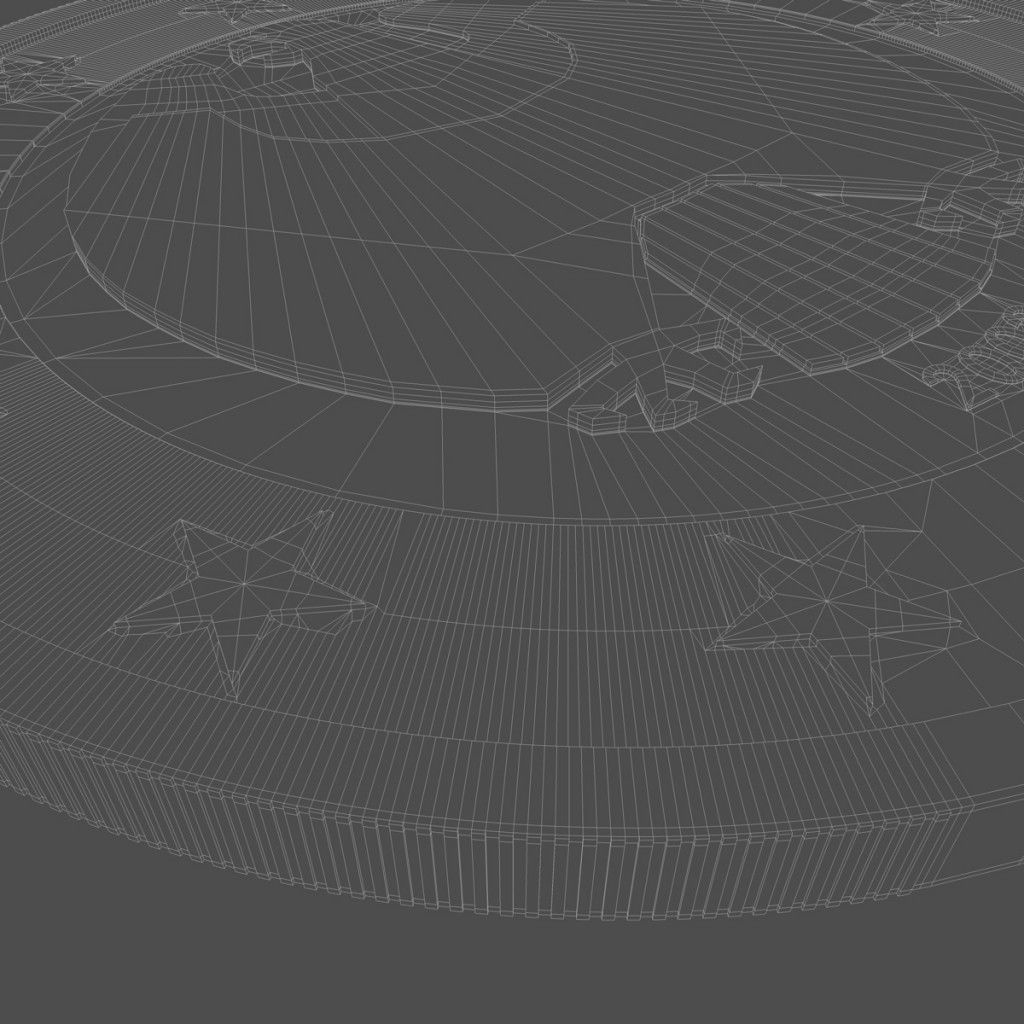 Euro Coin 3D model_13