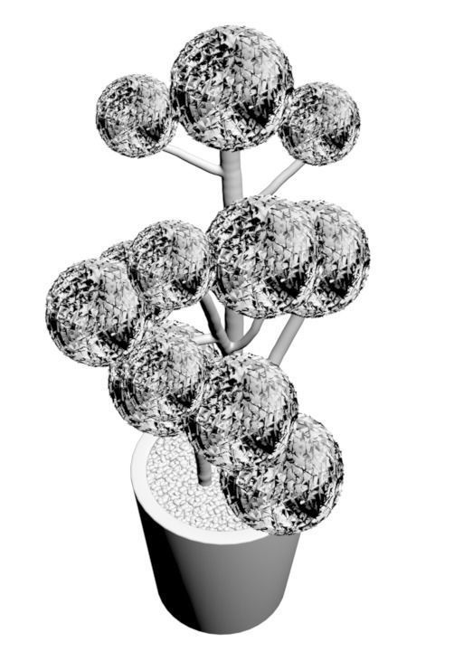Art style formed tree 3D model_2