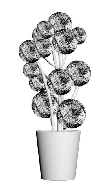 Art style formed tree 3D model_1