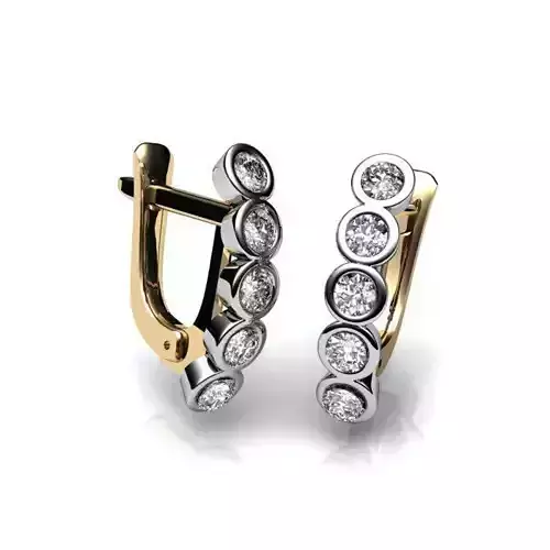 Jewelry Set four round diamond ring gold