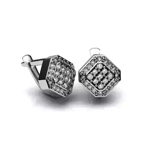 Jewelry Set octagonal diamond engagement ring gold