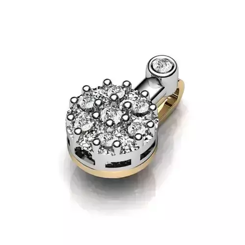 Jewelry Set pendant with diamonds gold and gold