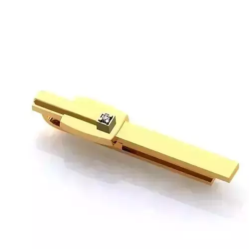 Jewelry Set gold tie clip with diamond