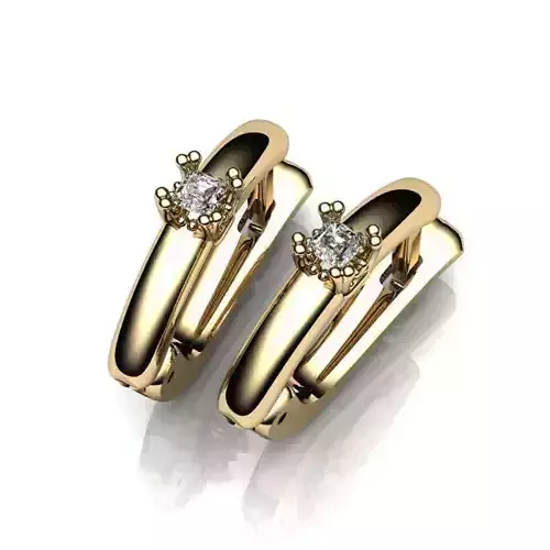 Jewelry Set two gold hoop earrings with diamonds