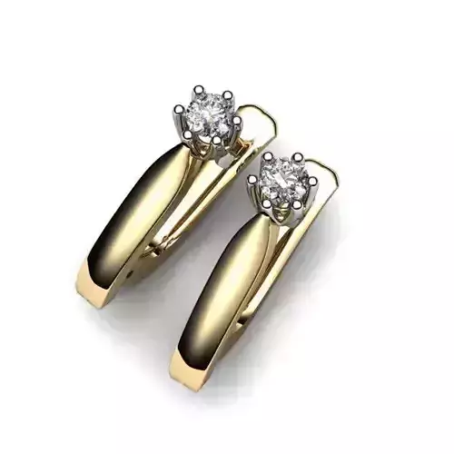 Jewelry Set two diamond earrings gold