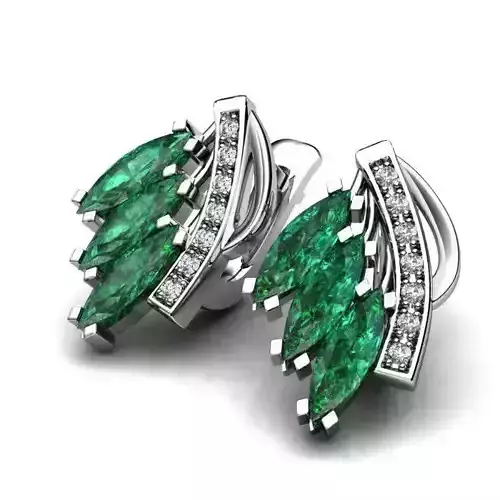 Jewelry Set emerald and diamond ring