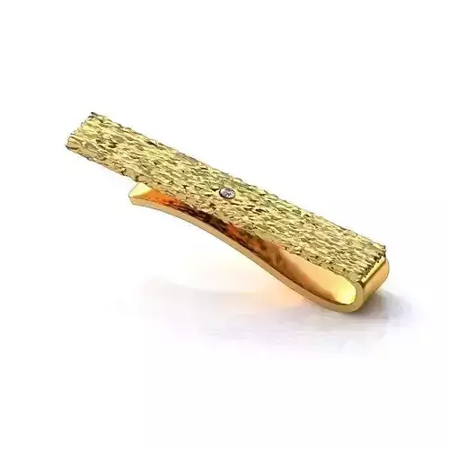Jewelry Set gold tie bar with diamonds