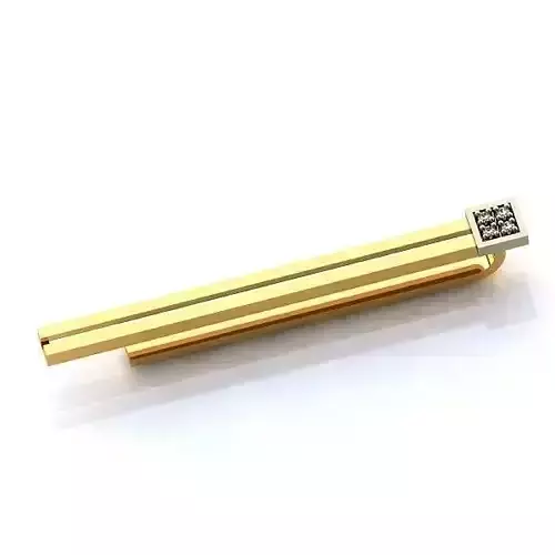 Jewelry Set gold tie bar with diamond
