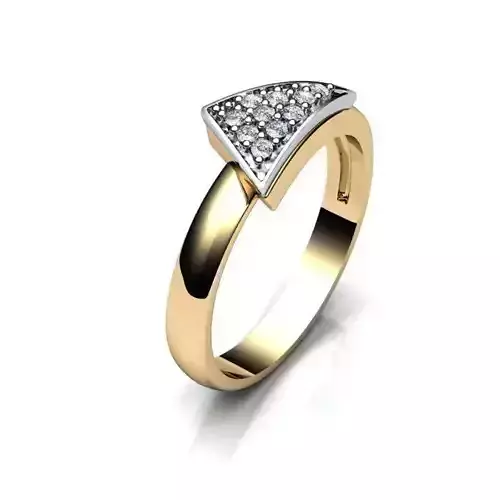 Jewelry Set diamond triangle ring gold