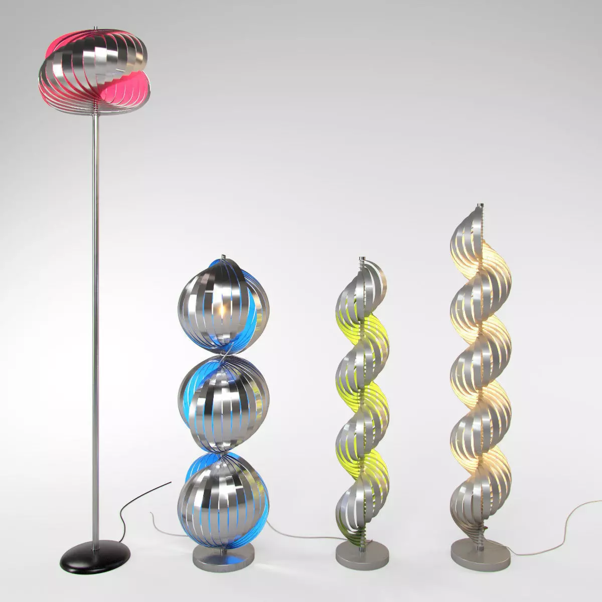 Henri Mathieu Floor Lamp collection 3D model_0