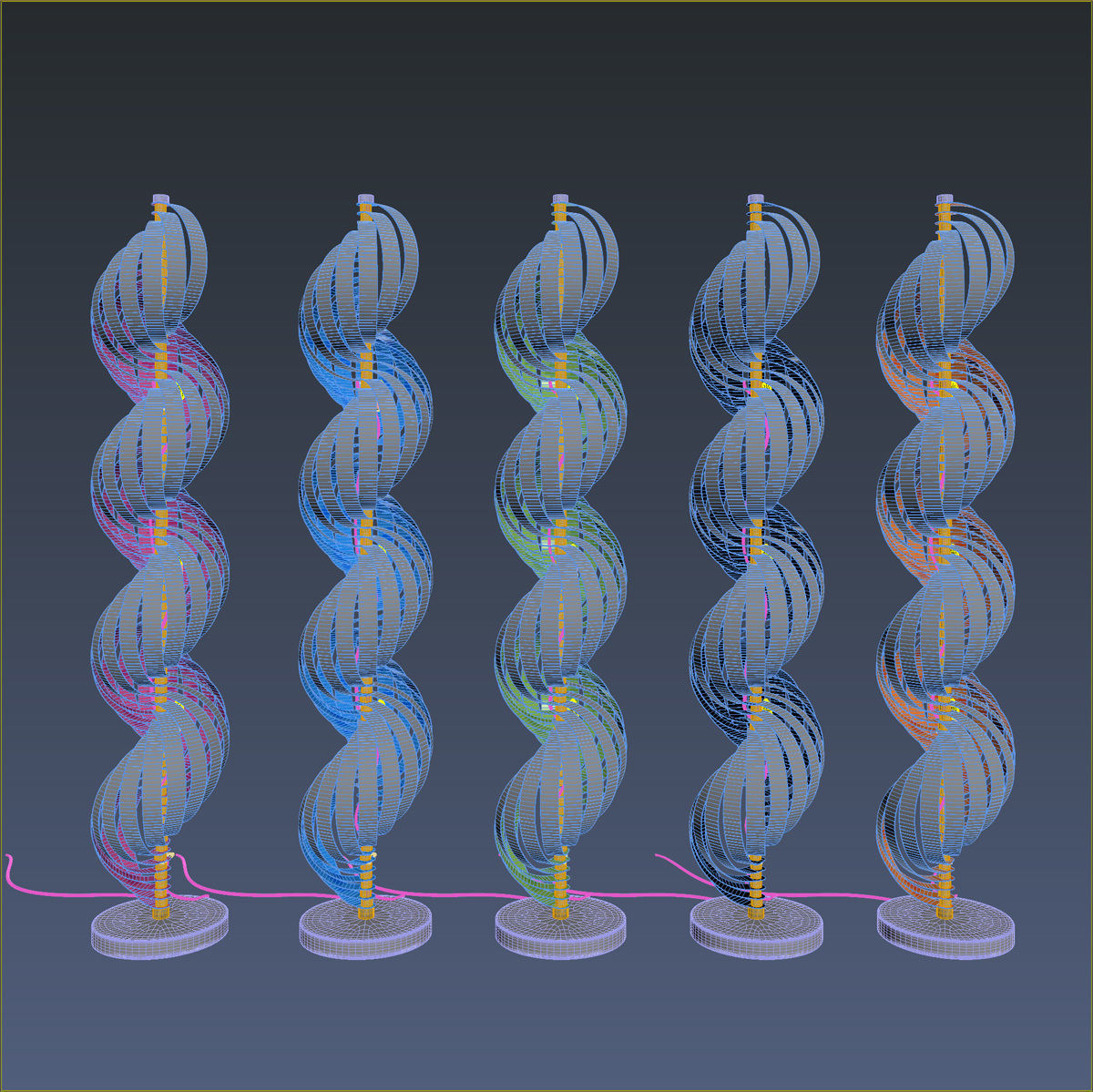 Henri Mathieu Floor Lamp collection 3D model_10