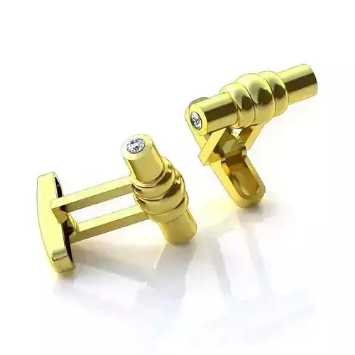 Cufflinks gold with diamonds