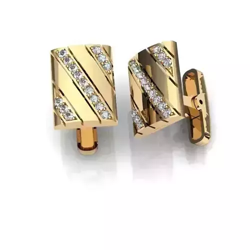 Cufflinks two gold with diamonds
