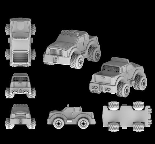 3D Printable Heavy Pick-UP - Supportless 3D print model 4