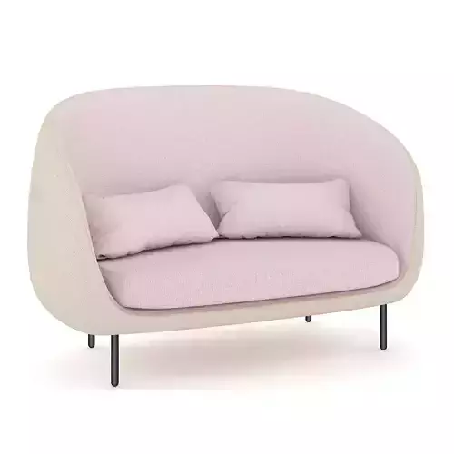 Pink Sofa with Pillows