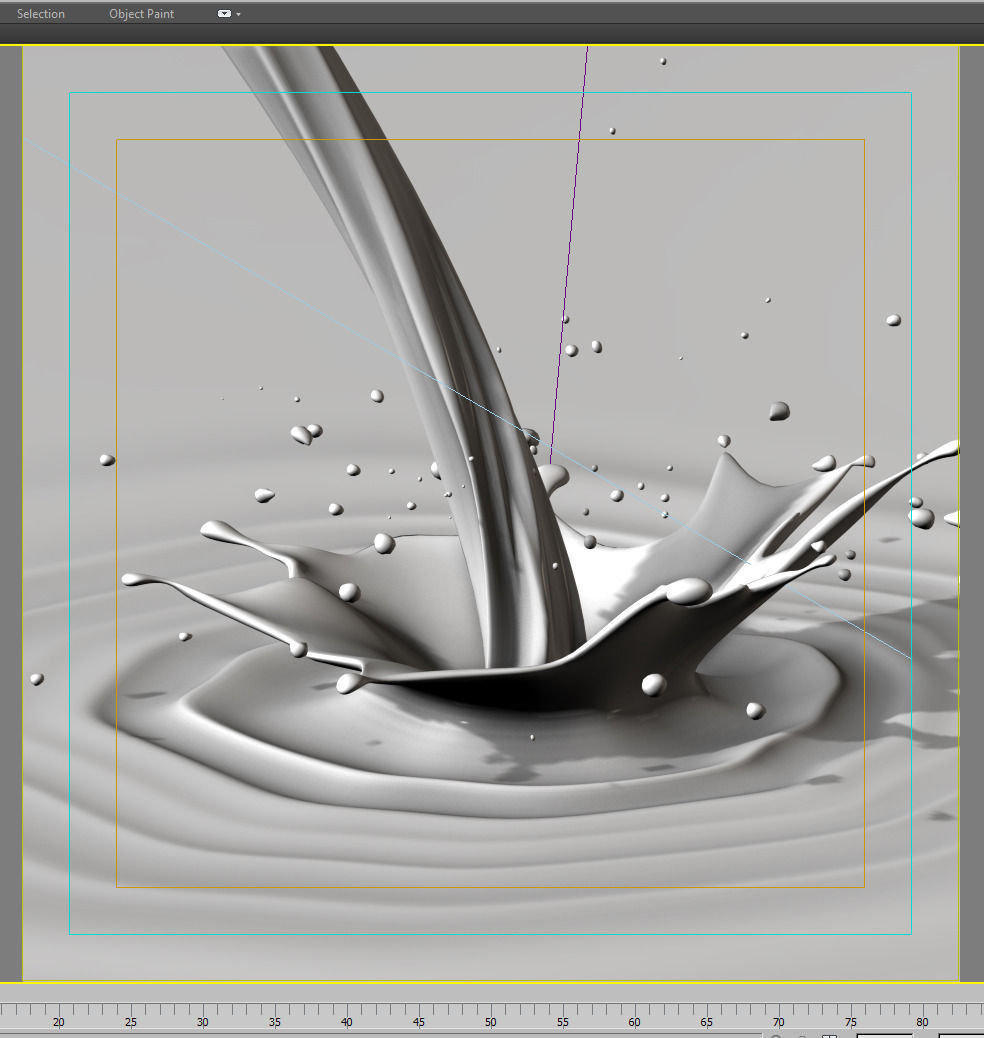 Splash 07 milk 3D model_7