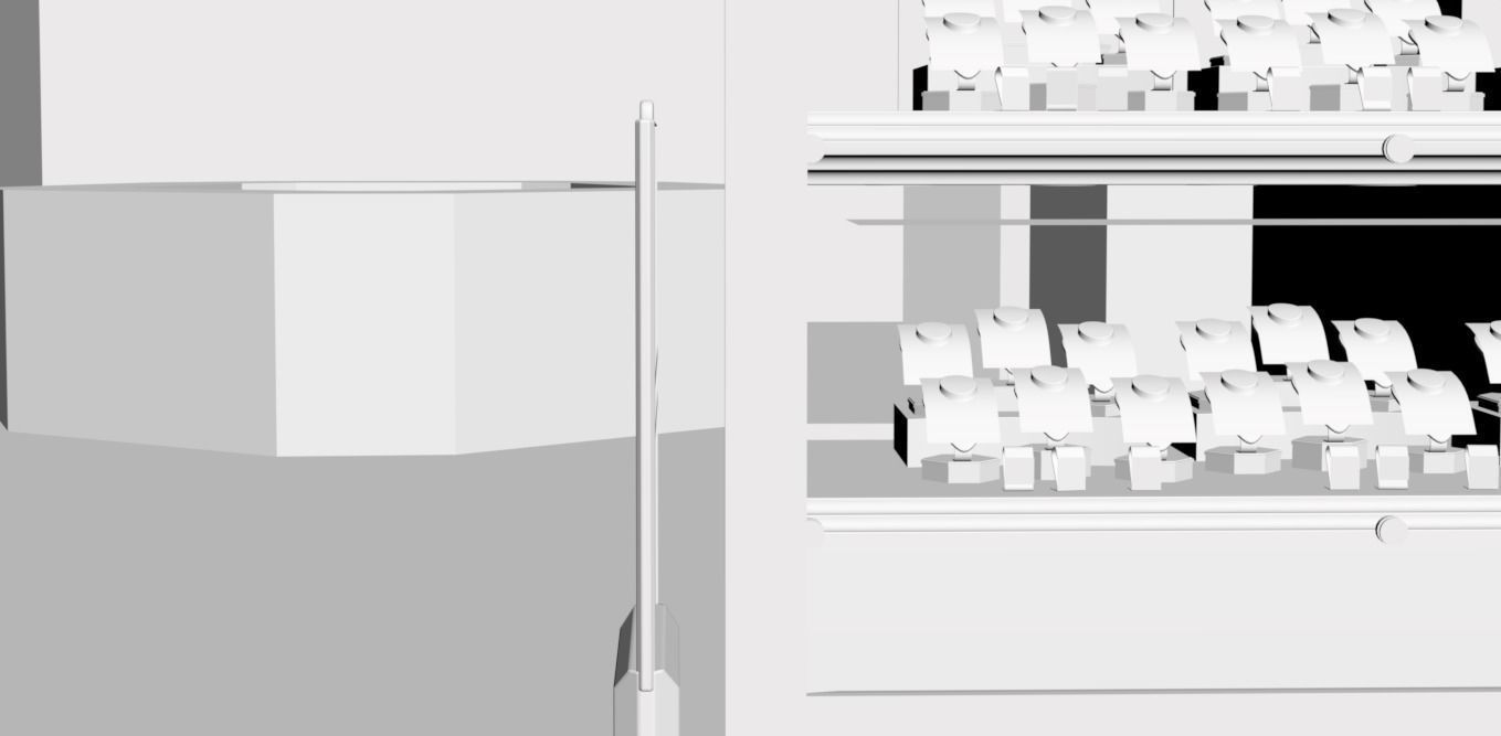 Shop window with jewellery 3D model_3
