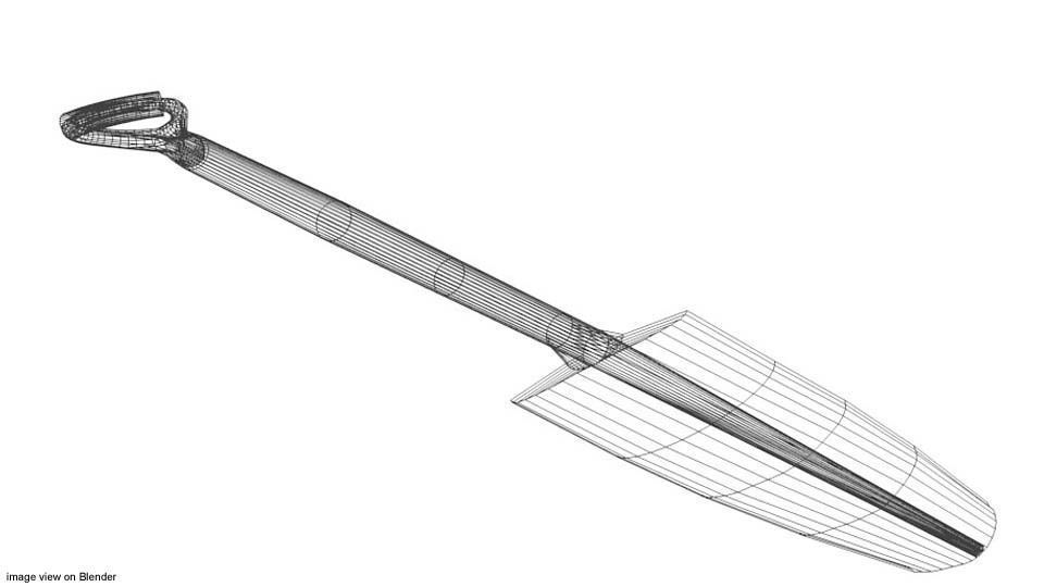 Garden Tool - Trowel 3D model_3