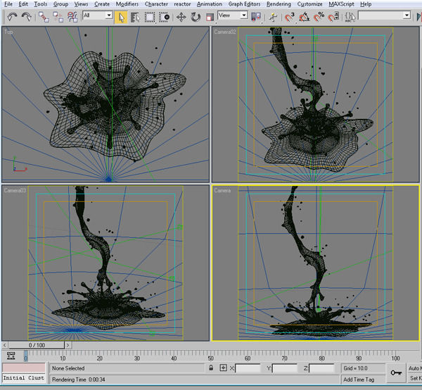 Splash 03 water 3D model_7