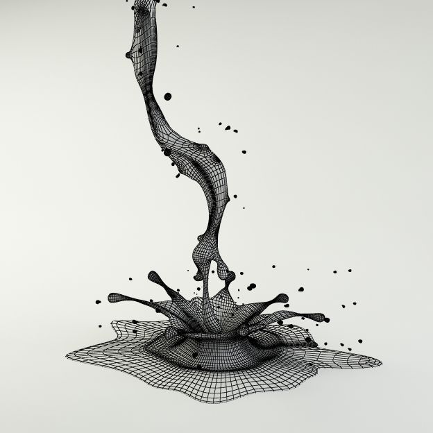Splash 03 water 3D model_6