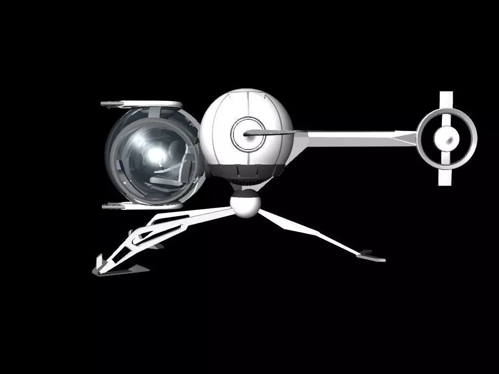 Flyer futuristic spacecraft Free 3D model