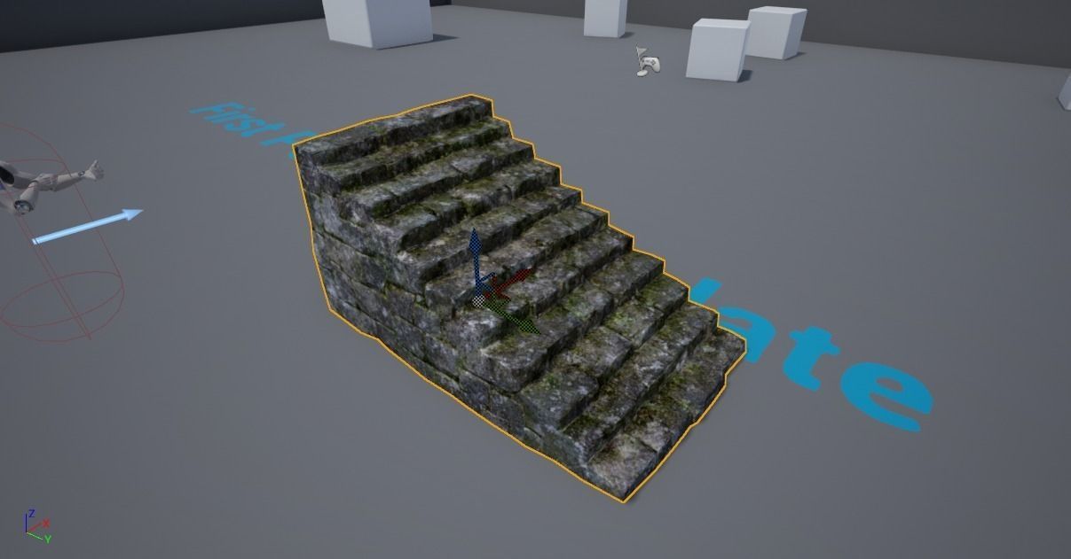 Stone Stairs Low-poly 3D model_16